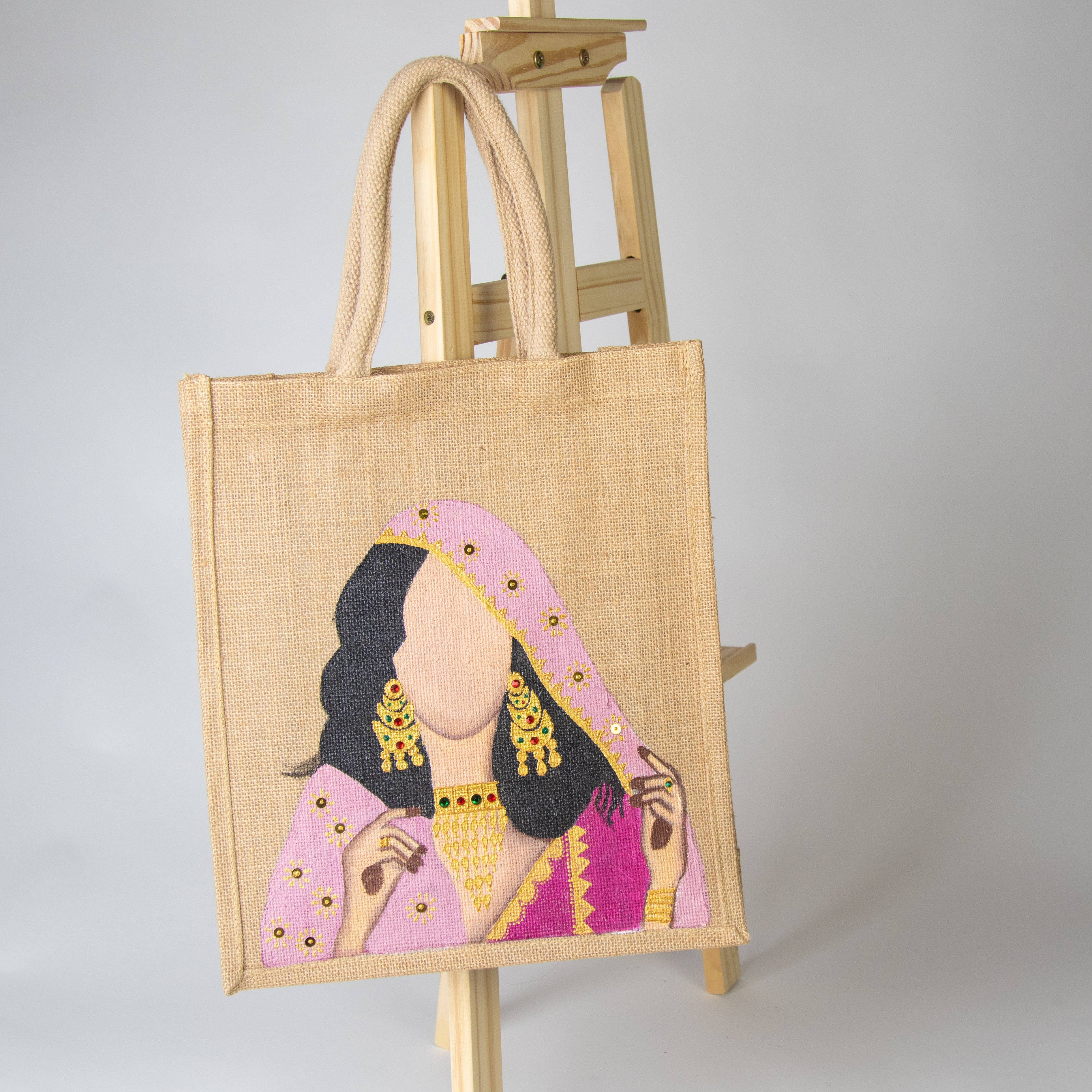 شنطة قماش بالرسم التراثي