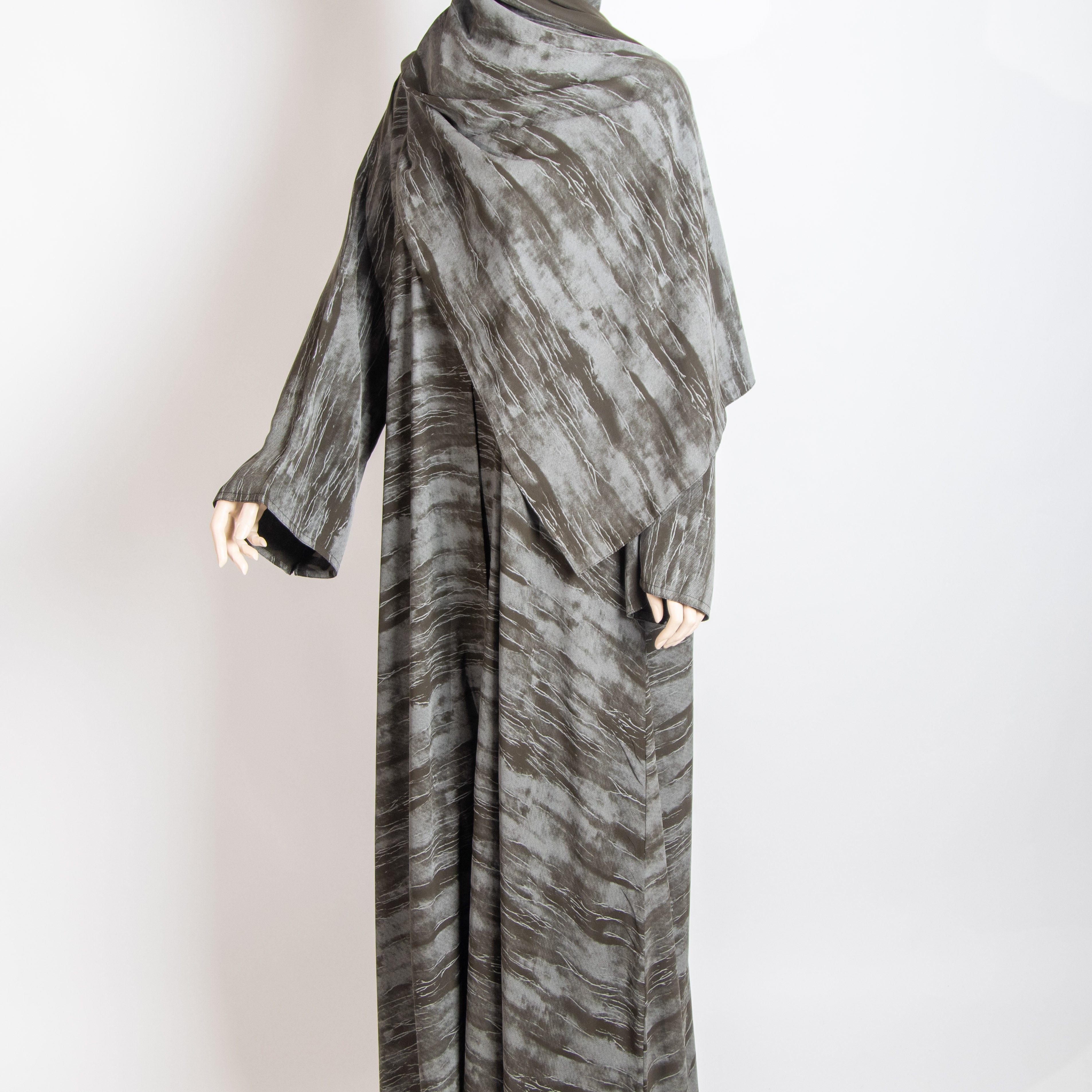 عباية وشليه شيفون زيتي