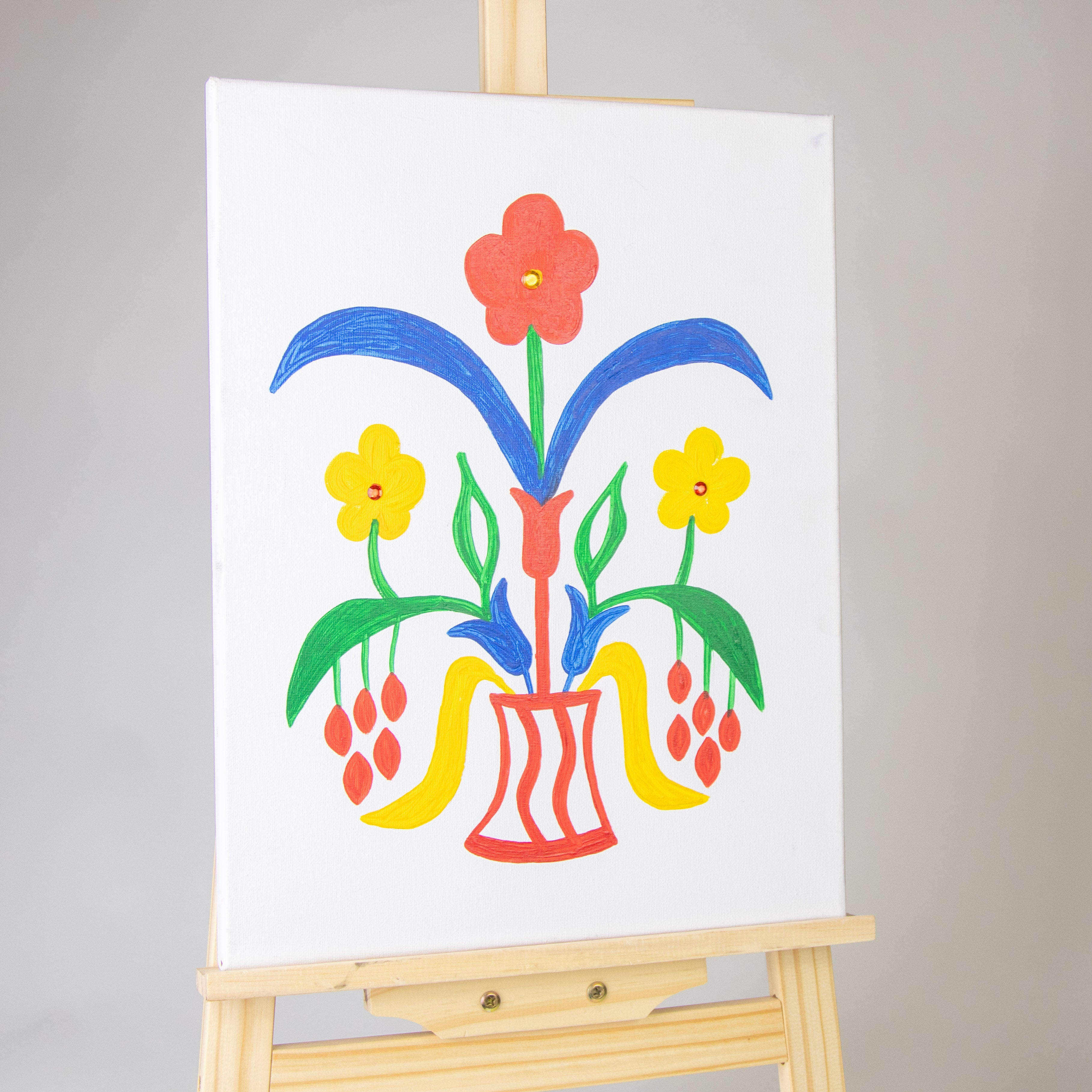 لوحة المزهرية