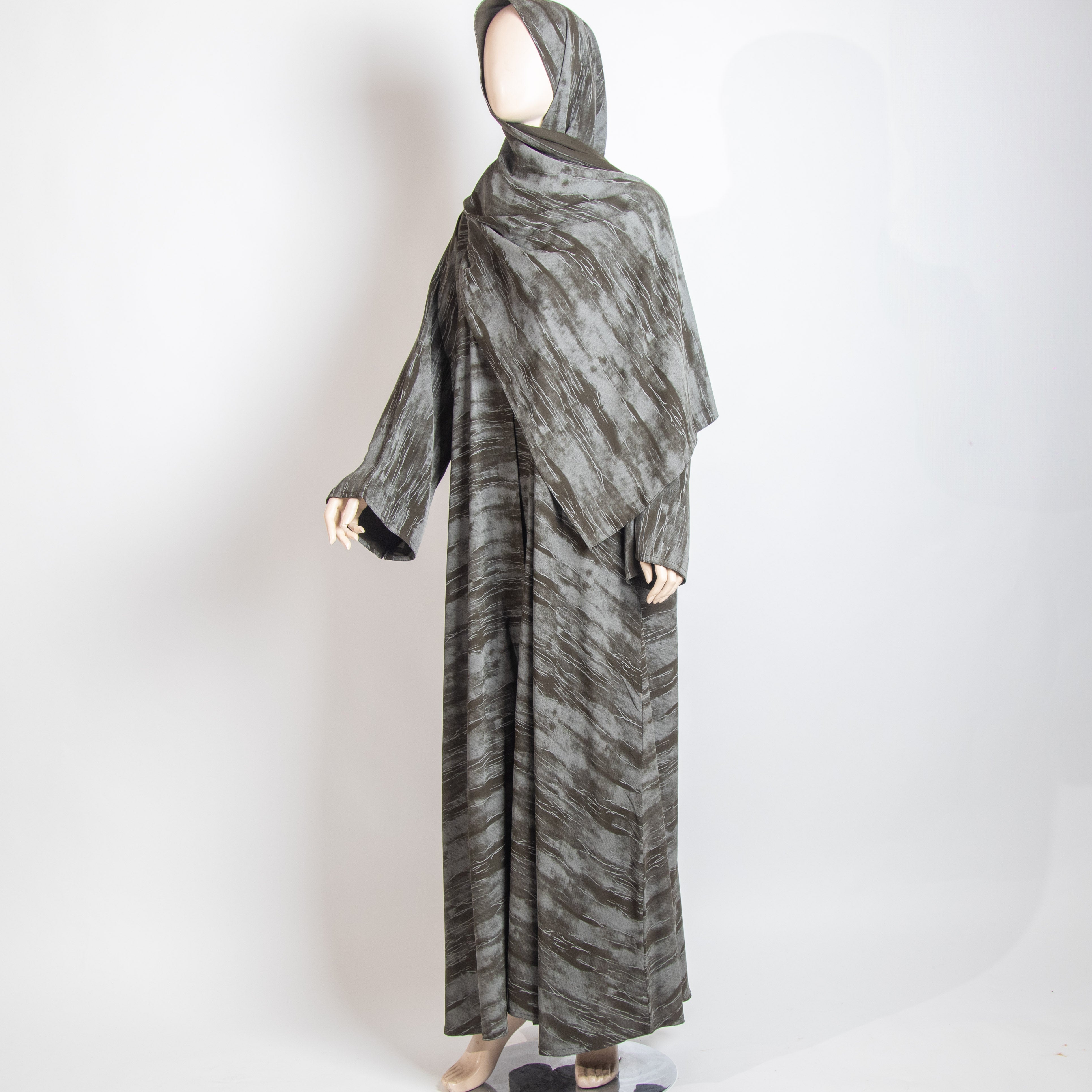 عباية وشليه شيفون زيتي