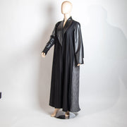 عباية صيفية أسود و رصاصي