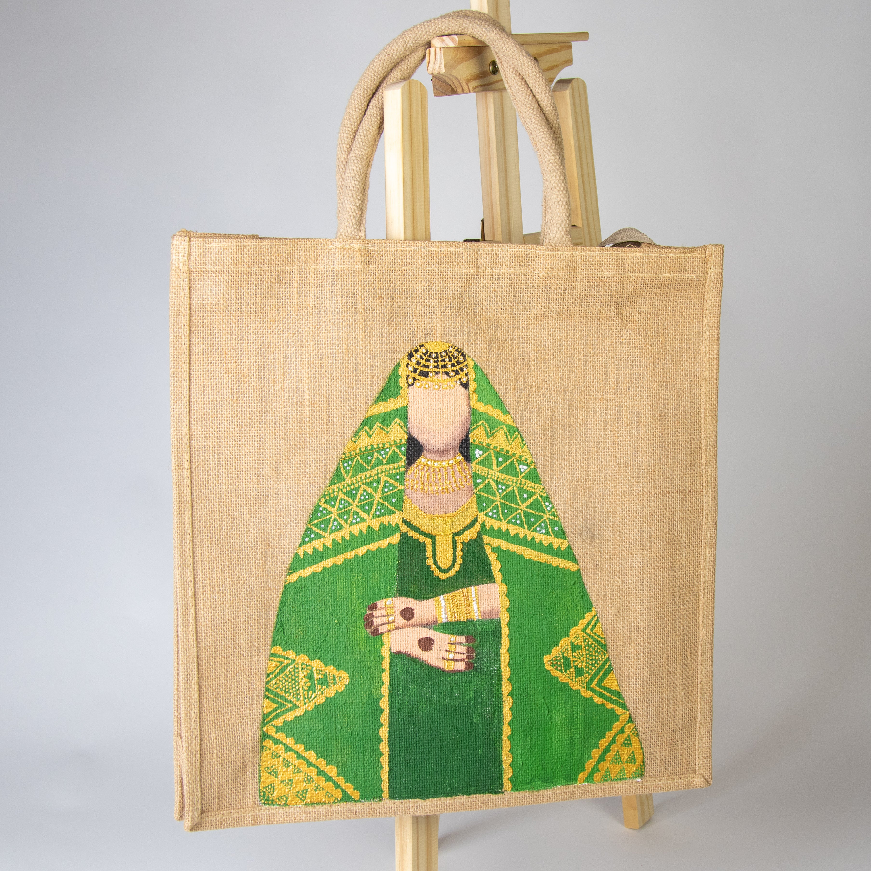 شنطة قماش بالرسم التراثي