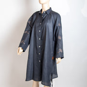 قميص طويل بقماش اللينن