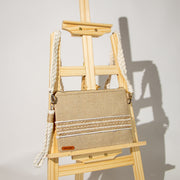 شنطة خيش بذراع مكرمية رفيع