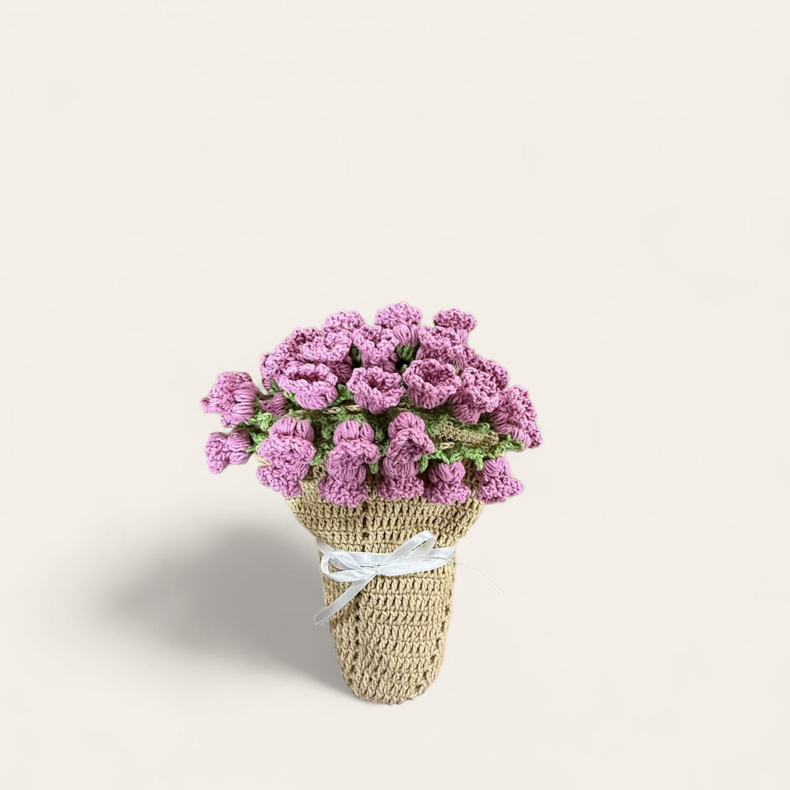 مفرش الوردة البيج الغامق