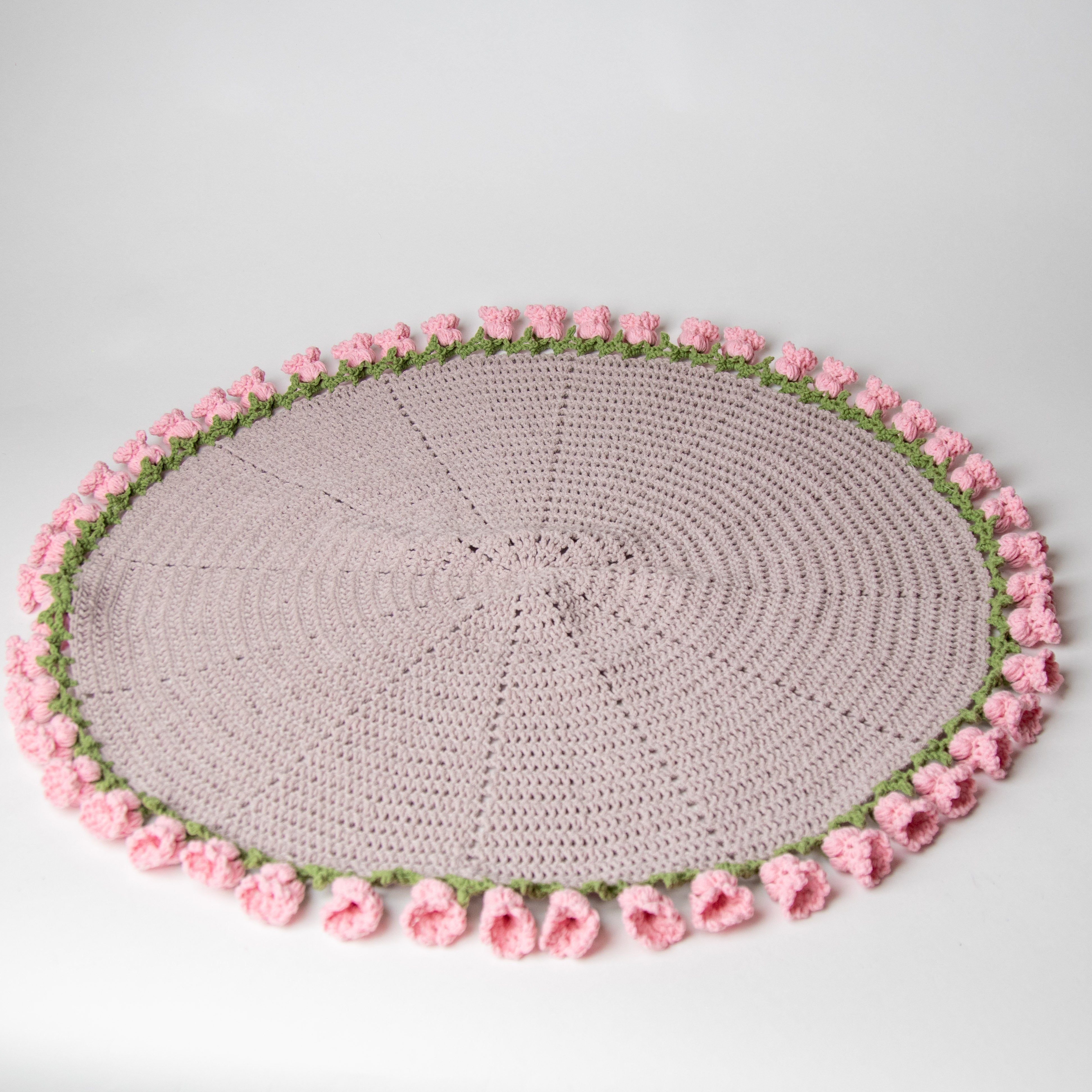 مفرش الوردة البنفسجي