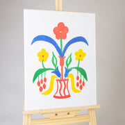 لوحة المزهرية