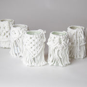 مزهرية زجاجية مكرميه