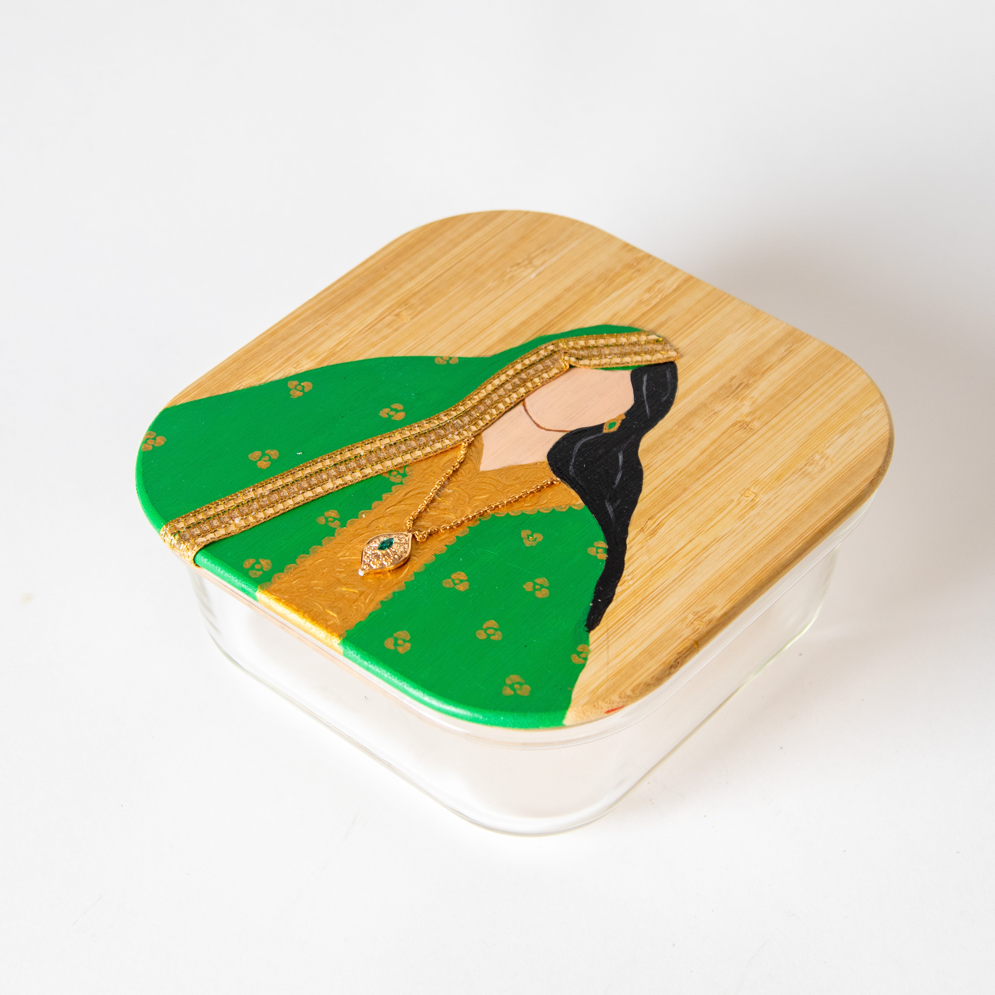 علب زجاجية برسم اليد