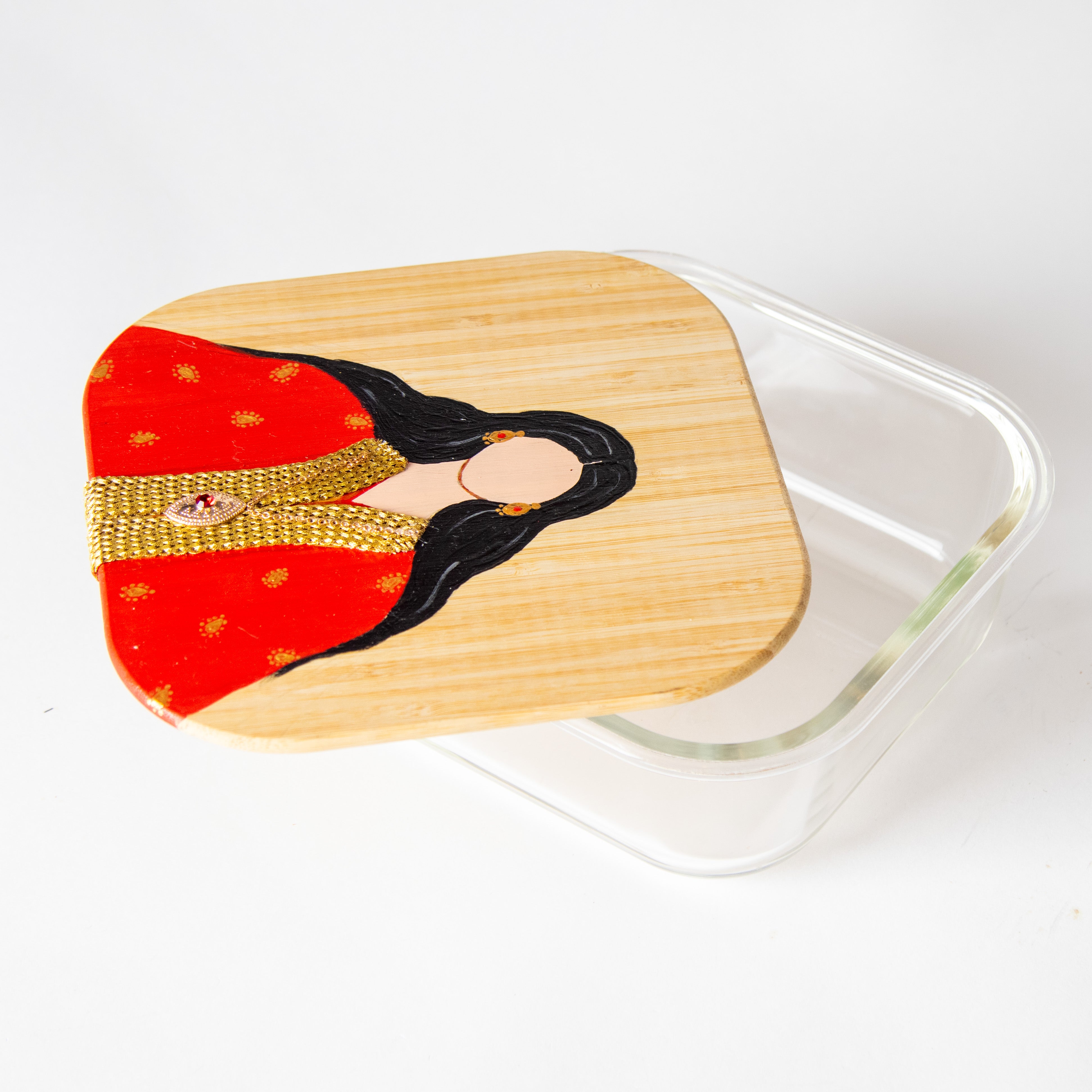 علب زجاجية برسم اليد