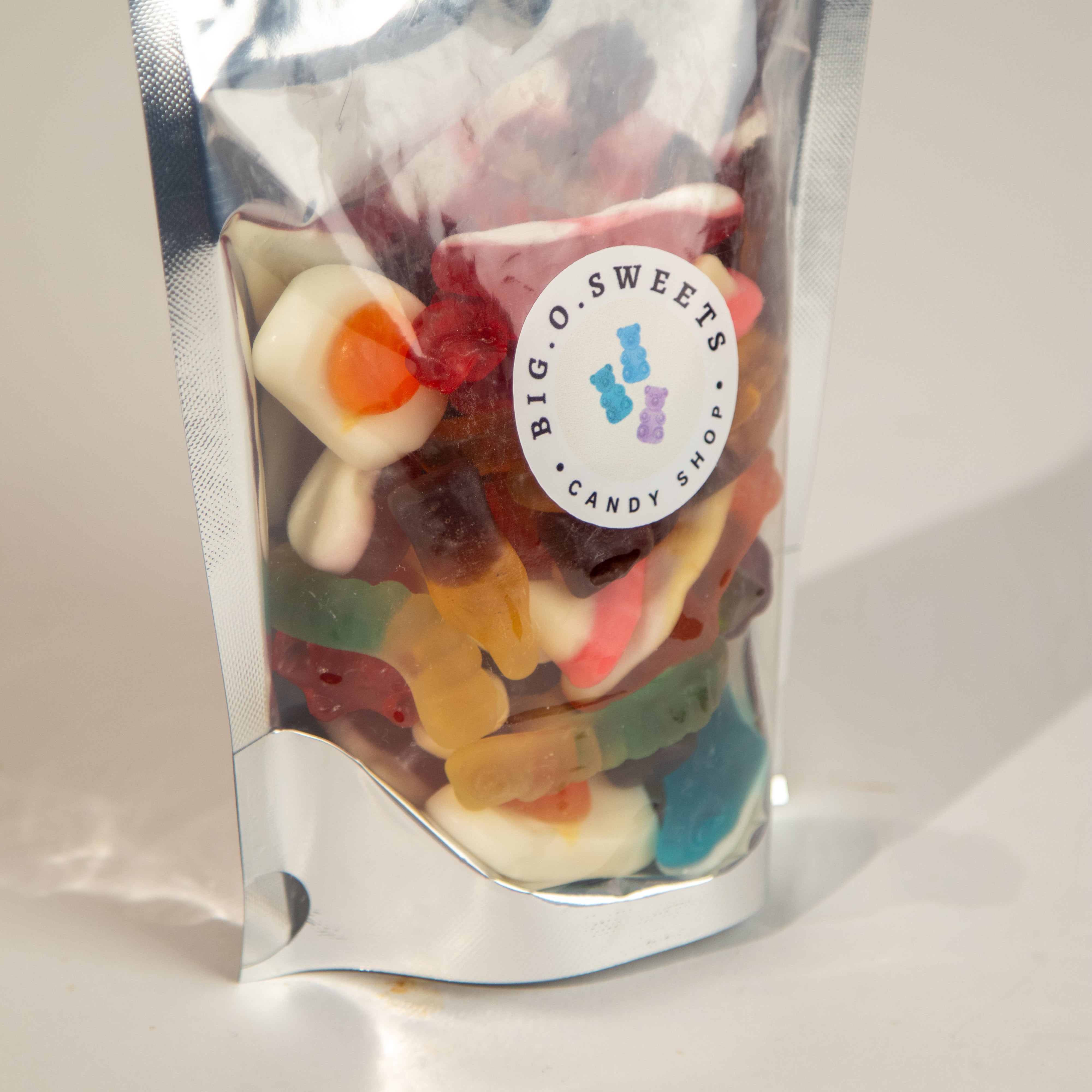 كيس حلويات الجيلي المشكلة