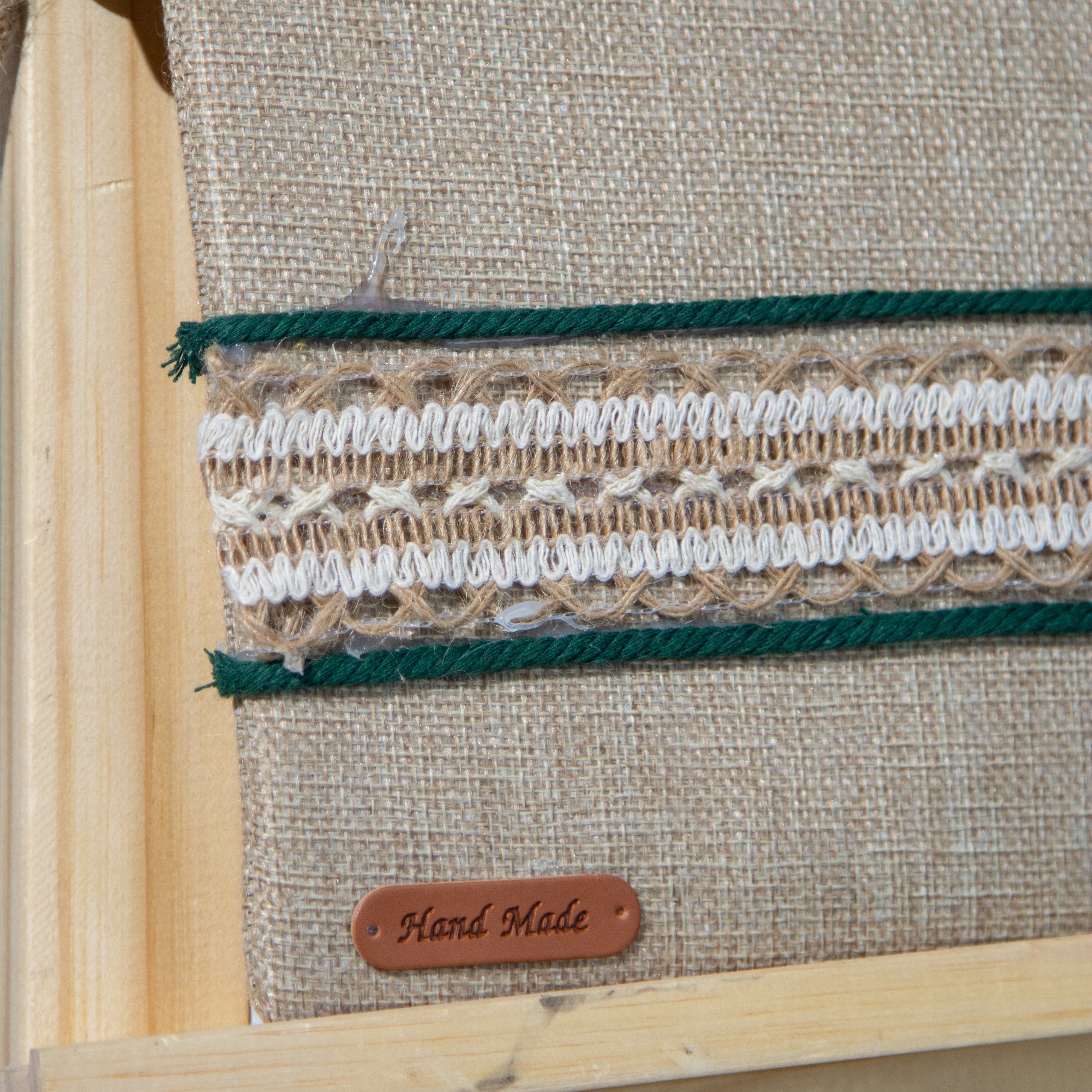 شنطة خيش بذراع مكرمية رفيع