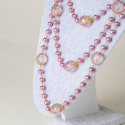 عقد خرز وردي