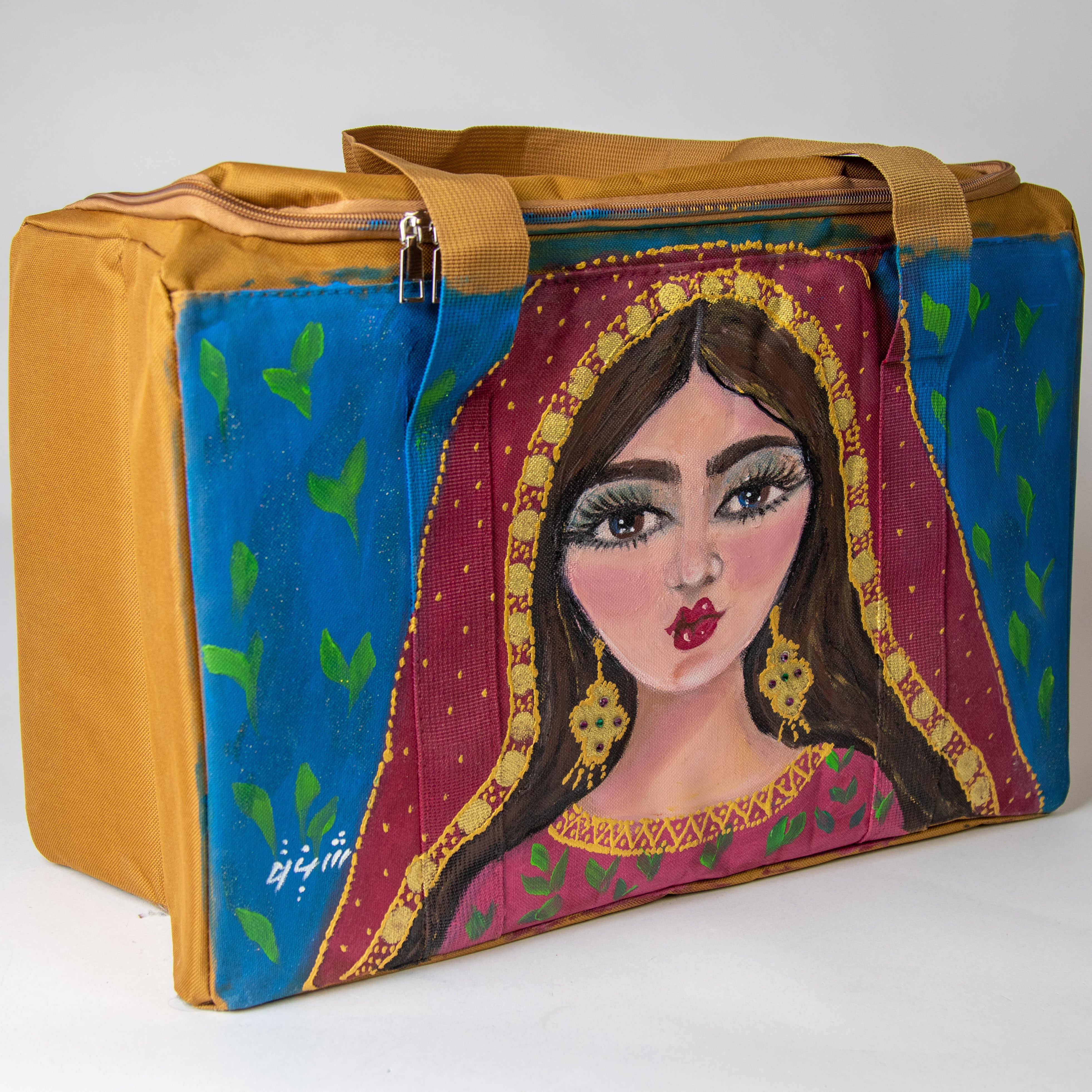 شنطة حافظة للحرارة برسم يدوي