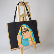 شنطة قماش بالرسم التراثي