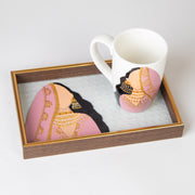 طقم كوب مع صينية تقديم