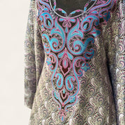 مخور حرير بنفسجي مع فصوص