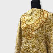 مخور حرير ذهبي مع فصوص